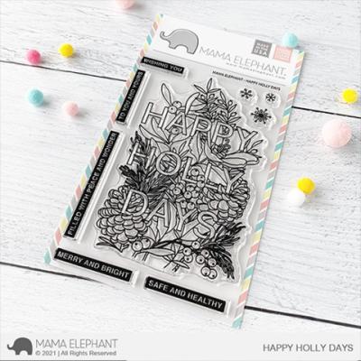 Mama Elephant Clear Stamps - Happy Hollydays